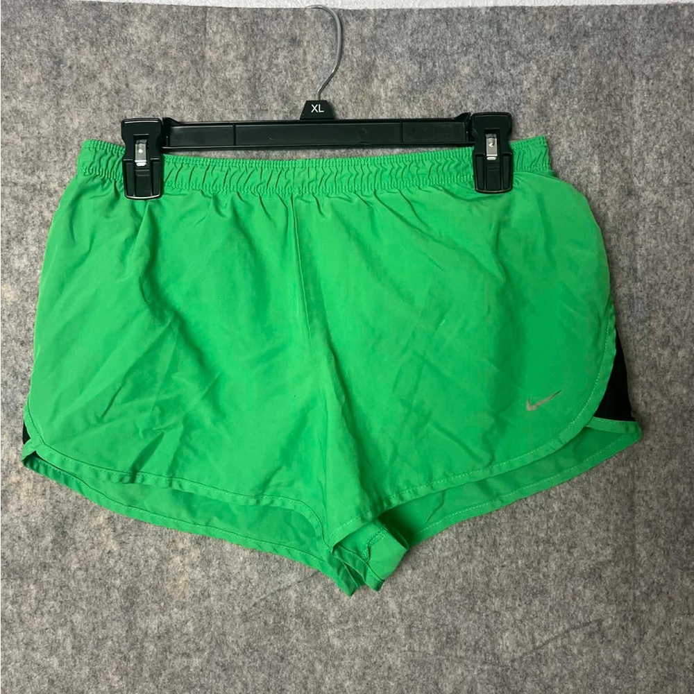 Nike Dri-Fit Women Small Vibrant Green Athletic running Shorts‎